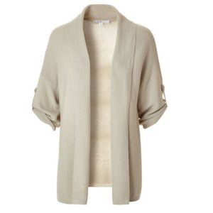 Beige Roll-Up Sleeve Cardigan